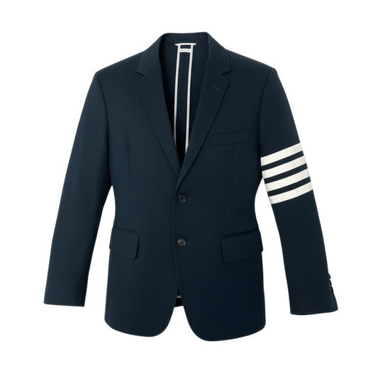 54b23 THOM BROWNE トムブラウン コットン ツイル 4BAR スポーツコート テーラードジャケット MJU490A-03788415 2サイズ ネイビー コットン100％ メンズ 男性用u02t