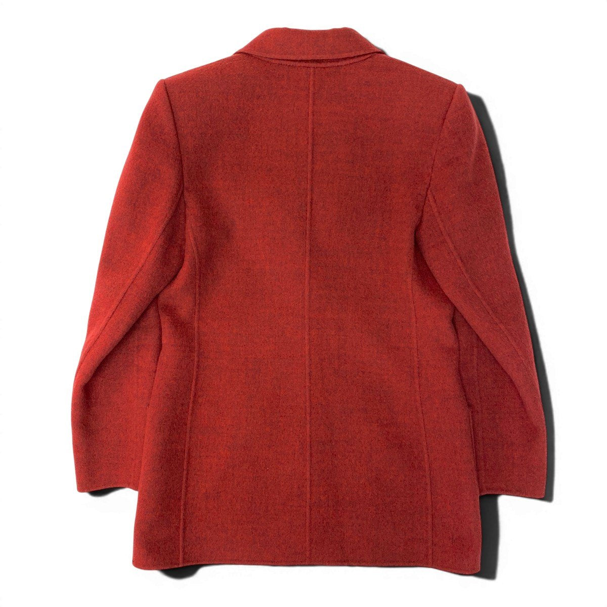 81e27 YVES SAINT LAURENT イヴサンローラン テーラードジャケット ウールジャケット サイズ34 レッド 羊毛100％ レディース 女性服u02t
