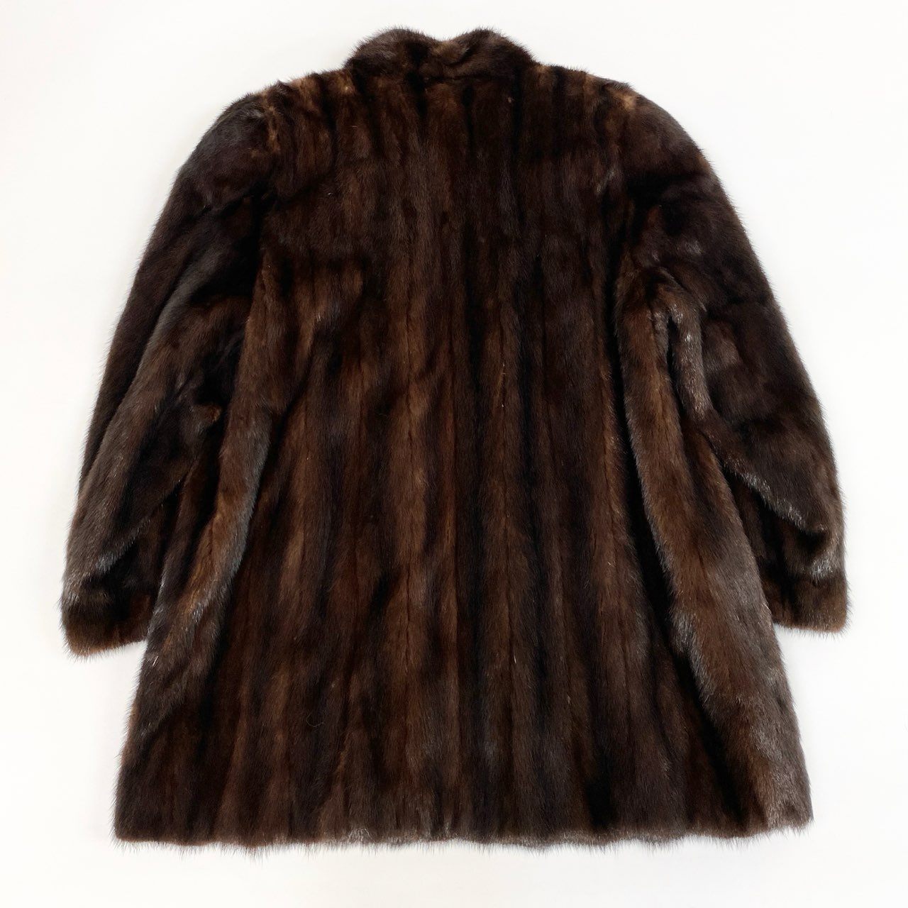 25j24 SAGA MINK サガミンク 銀サガ デミバフミンク ミンクコート 毛皮コート セミロングコート 11 ブラウン ミンクファー 毛並み綺麗u02t