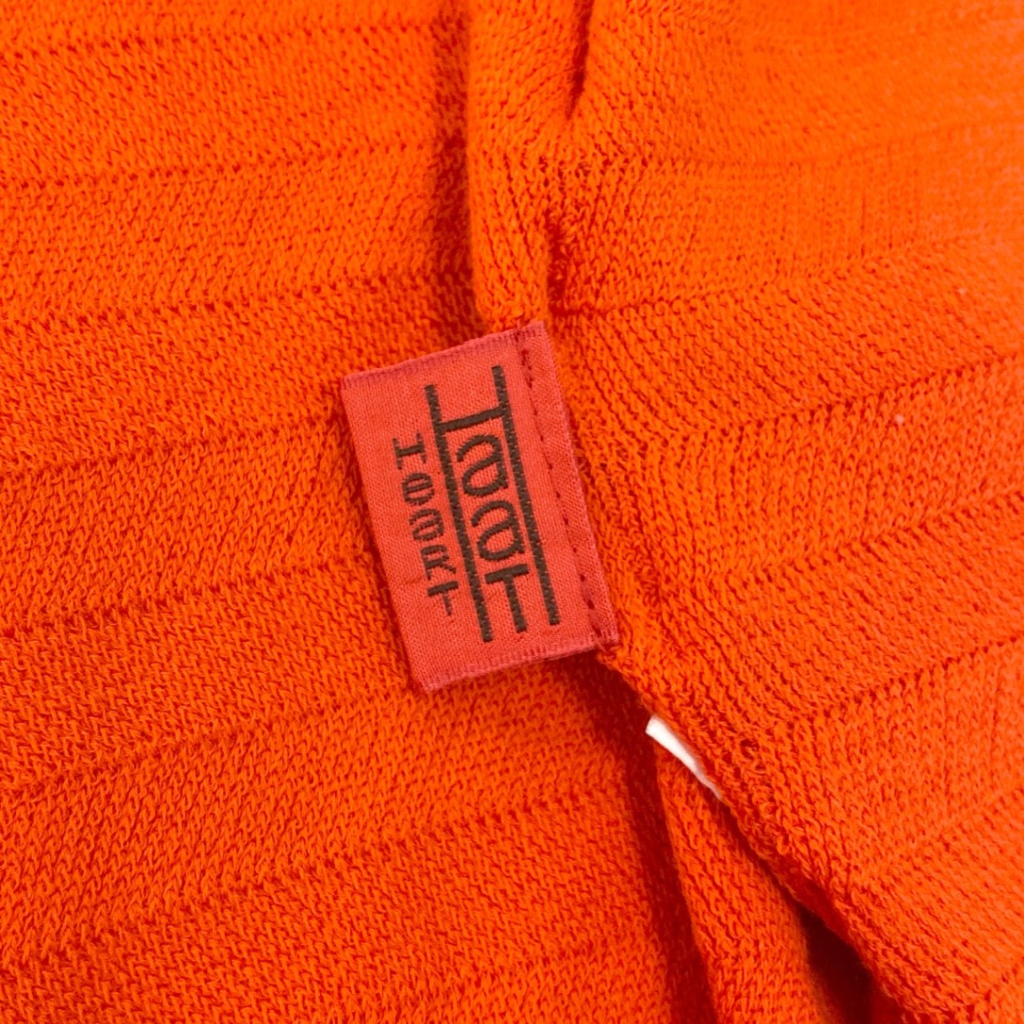 Ac5 ISSEY MIYAKE HaaT イッセイミヤケ ハート サイズ3 変形ニット  カーディガン オレンジ系 レディース 女性用k02i