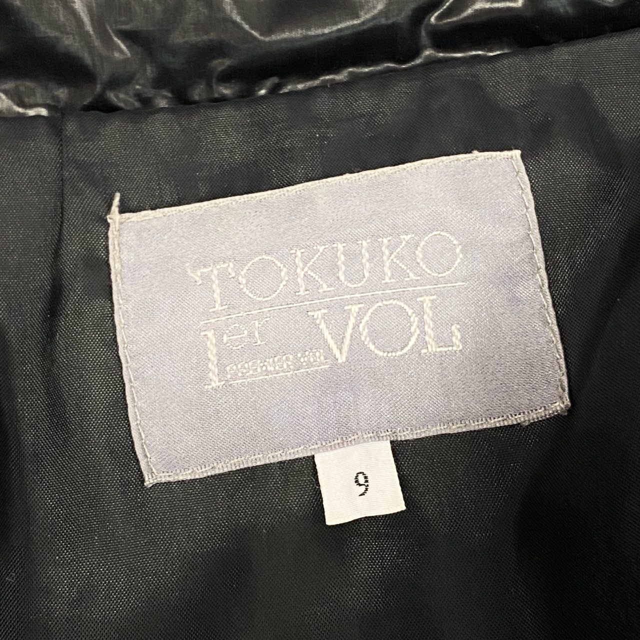 44L12 TOKUKO 1er VOL トクコプルミエヴォル 総柄コート ダウンコート ロングコート アウター 9 ブラック系 レディース 女性用u02t