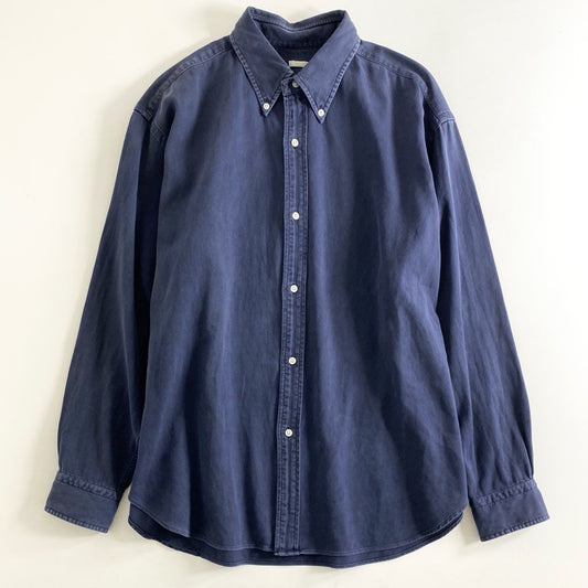 54e7 A.PRESSE アプレッセ 22FW ボタンダウンシャツ BD SHIRT 22AAP-02-07H 2 ネイビー コットンツイル バイオ加工