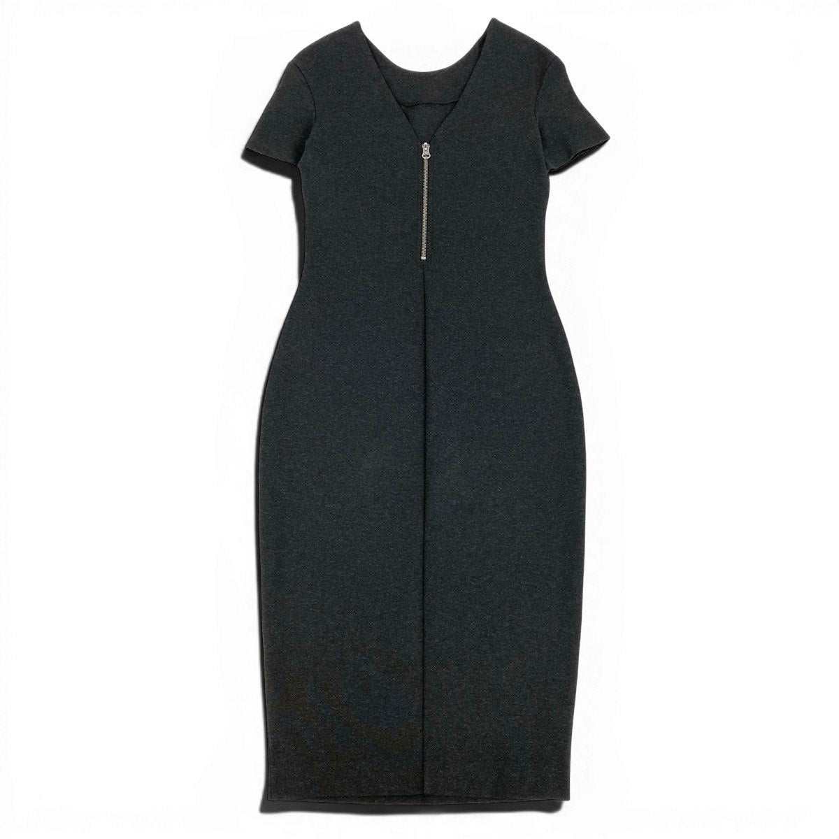 g13 【極美品】ALEXANDER McQUEEN ストレッチドレス ロングドレスワンピース Sサイズ ダークグレー レディース 女性用k02i