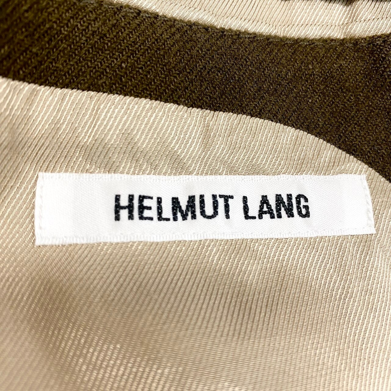 71f16 HELMUT LANG ヘルムートラング テーラードジャケット シングル 2B リネンブレンド サイズ36 ブラウン メンズ 紳士服u02t