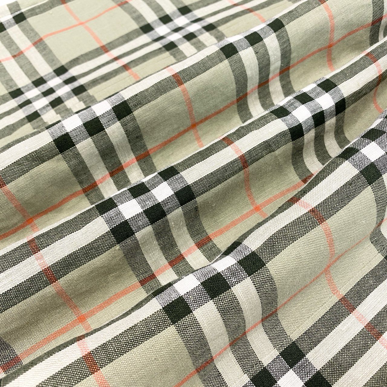 81a23 BURBERRY LONDON バーバリーロンドン ノバチェック ノースリーブワンピース リネンワンピース サイズ40 グリーン系 レディース 女性用 トップスk02i