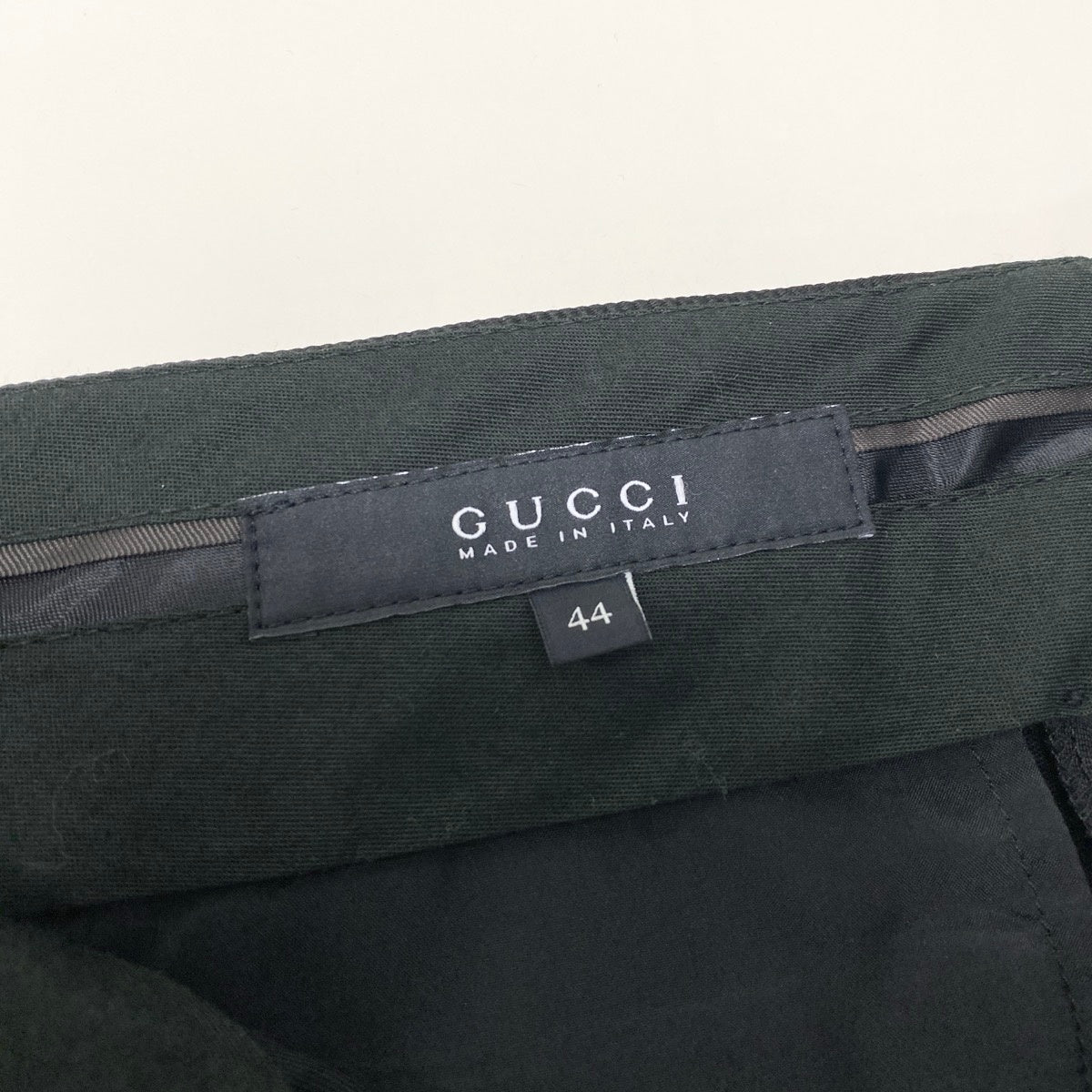 If12【美品】 GUCCI グッチ サイドライン スラックスパンツ 180982 サイズ44 ブラック レディース女性用t18r
