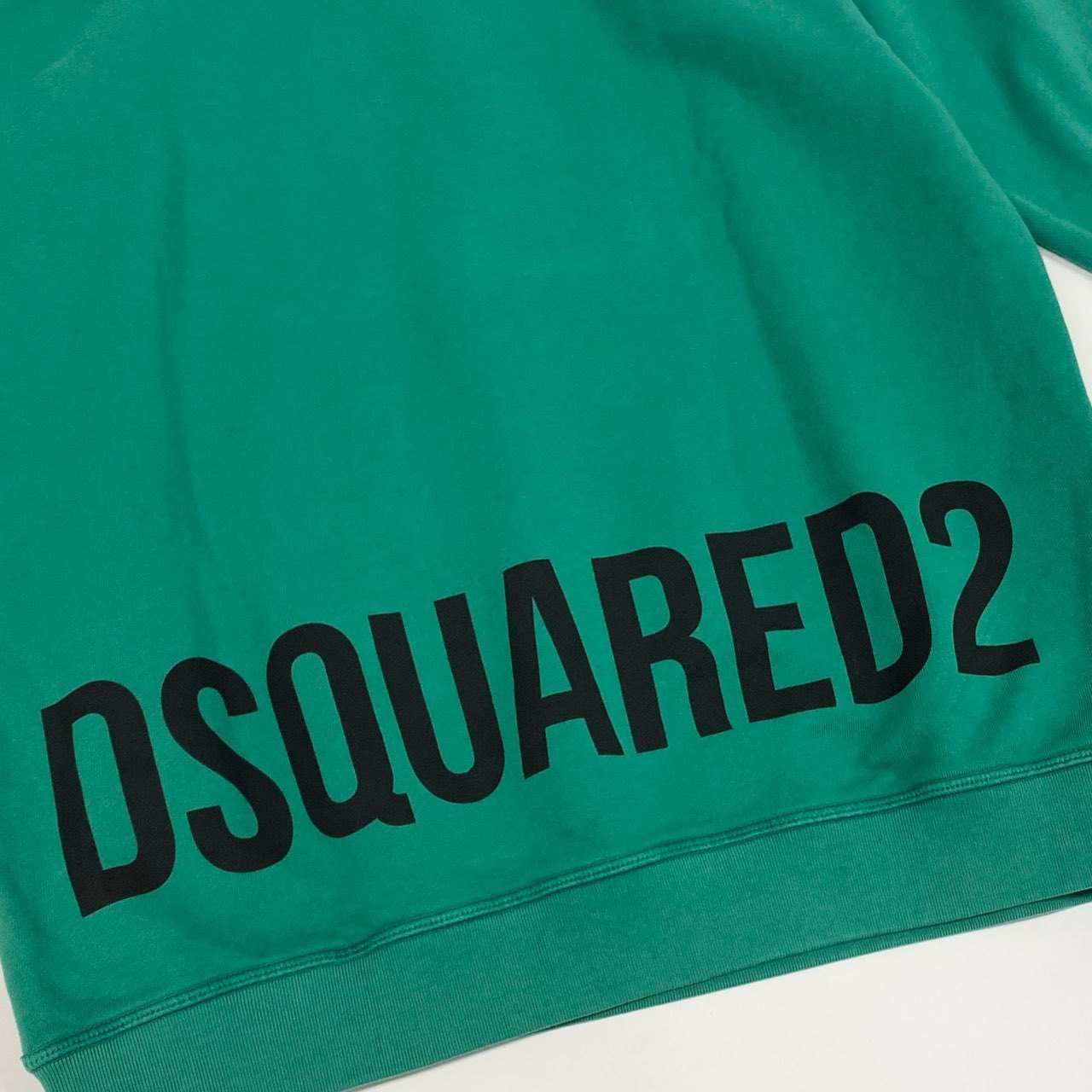 20a26 DSQUARED2 ディースクエアード バックロゴプリント プルオーバー フーディー パーカー スウェット トップス S72GU0361 XXSサイズ グリーン メンズ 男性用o07t