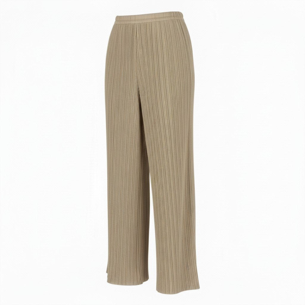 Ad12 PLEATS PLEASE プリーツプリーズ プリーツパンツ ストレートパンツ サイズ1 アイボリー レディースta1