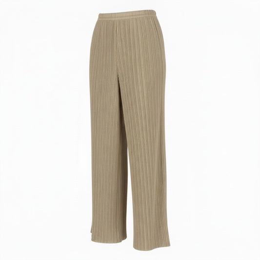 Ad12 PLEATS PLEASE プリーツプリーズ プリーツパンツ ストレートパンツ サイズ1 アイボリー レディースta1