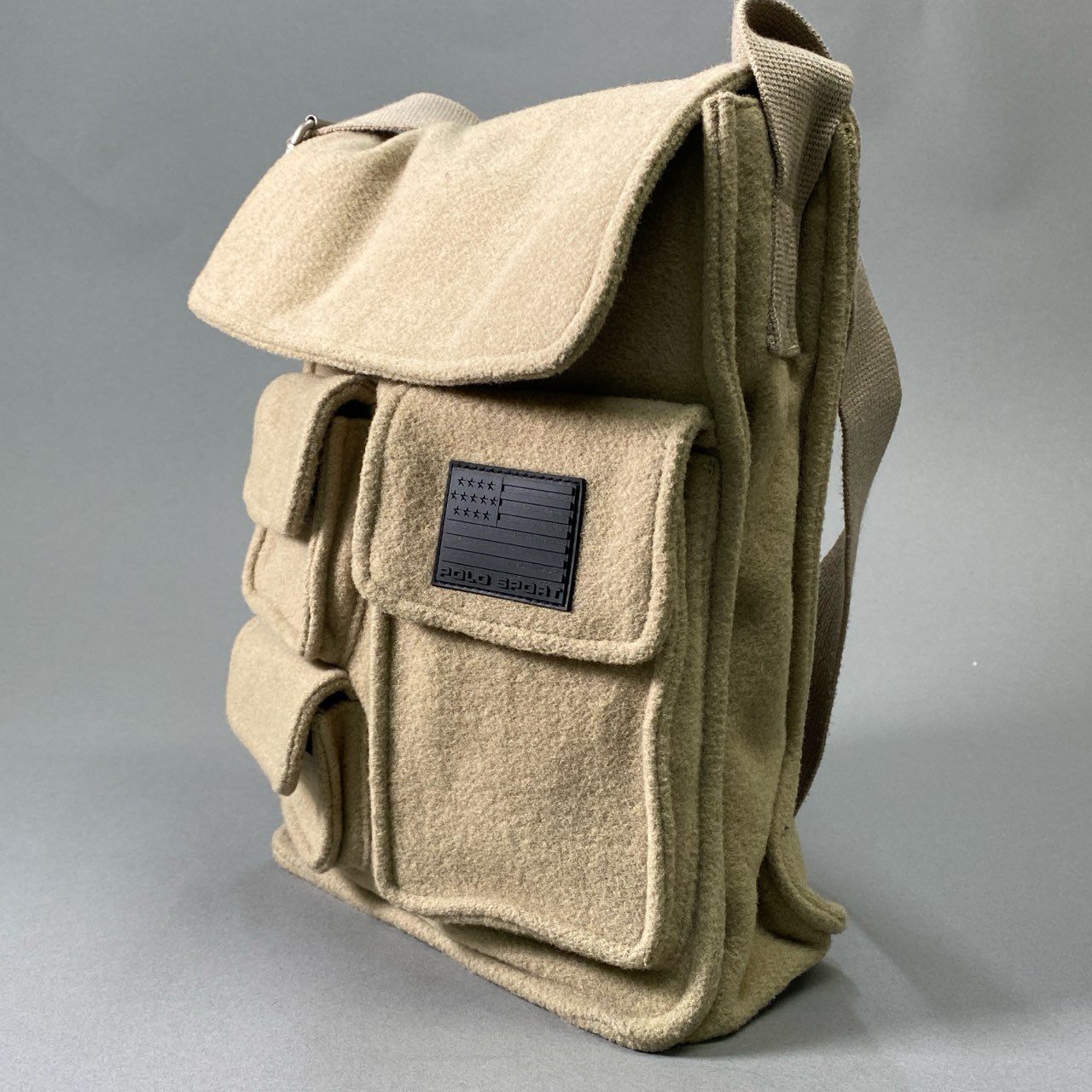 Ci10 《美品》 POLO SPORT ポロスポーツ RALPH LAUREN ラルフローレン ミリタリーショルダーバッグ カーキ Military Shoulder Bag 鞄 カバンt18r