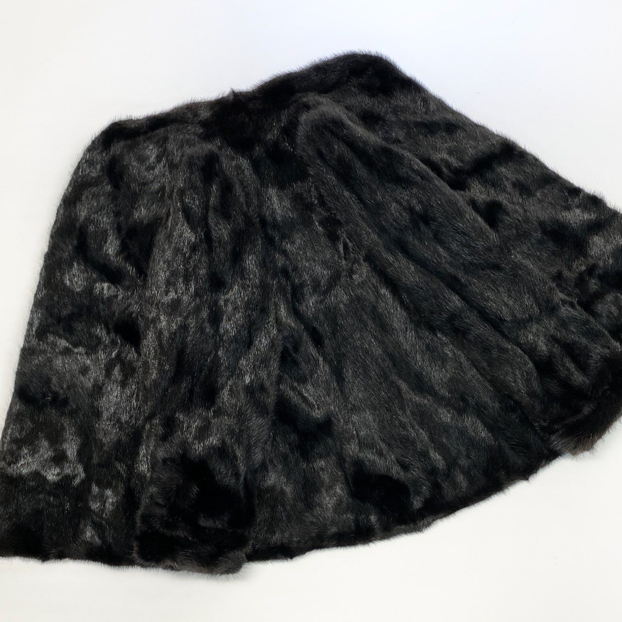 7k14 毛皮コート ファーコート ミンクコート ミンクファー ジャケット ダークミンク 15サイズ ブラック レディースu02t