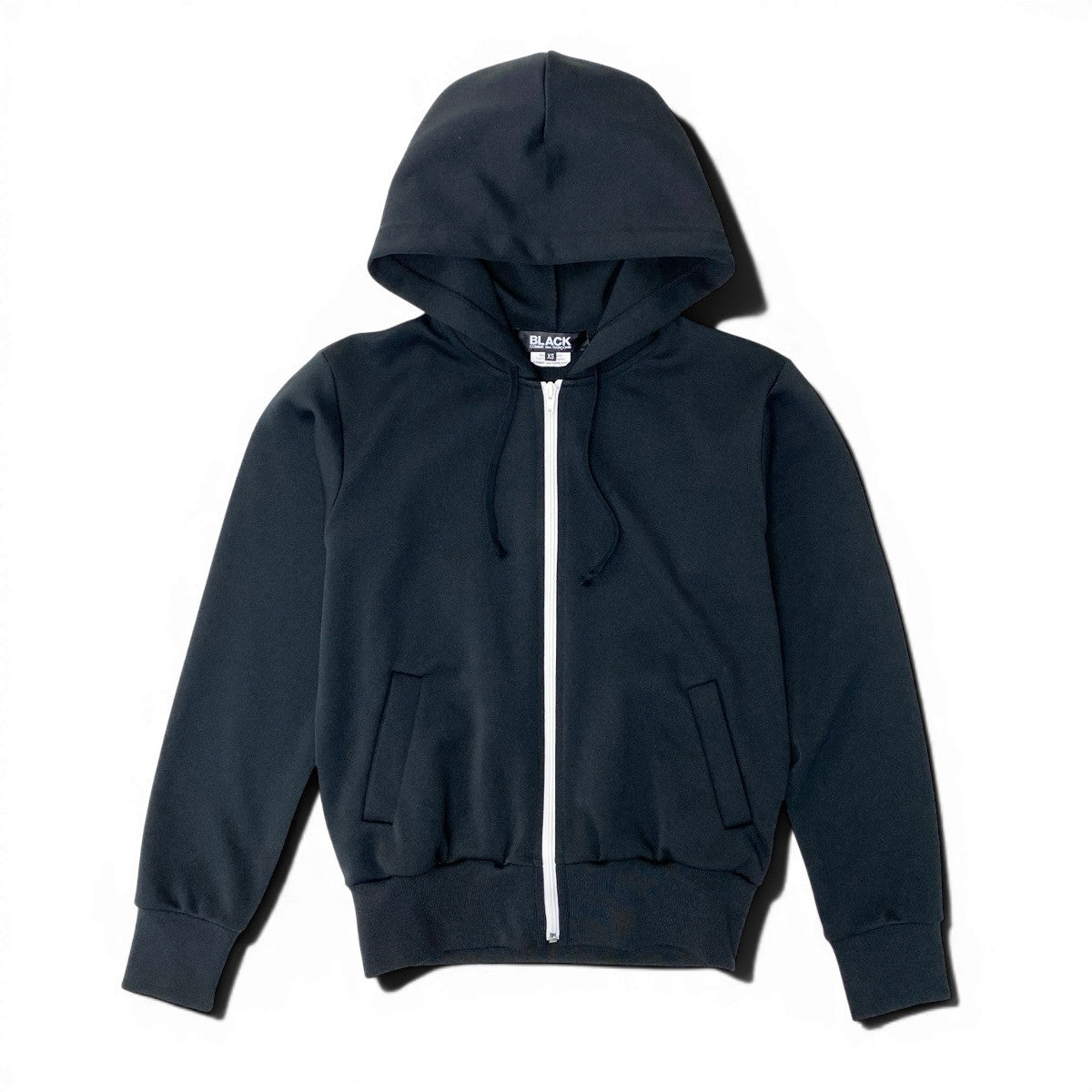 Af25 BLACK COMME des GARCONS ブラックコムデギャルソン ジップアップフーディー 2024SS ジャージパーカー 日本製 メンズ 男性用 1Z-T502 XS ブラック ポリエステル100％u02t