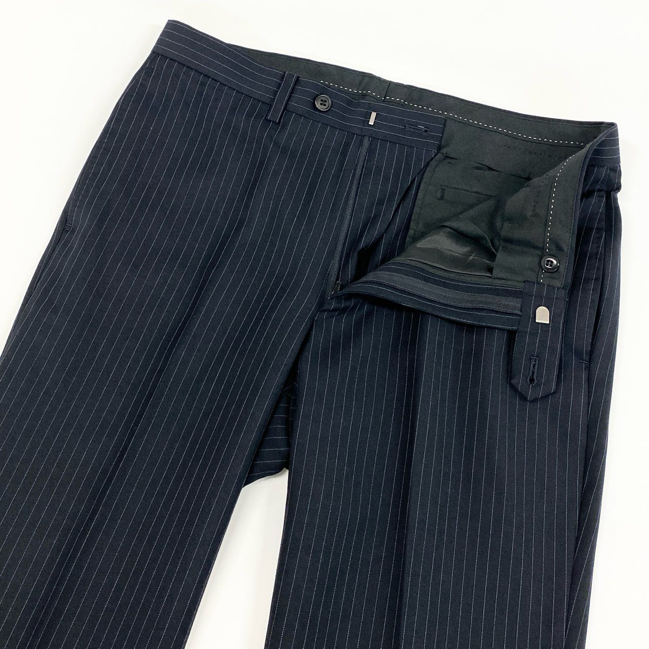 73f27 Paul Smith ポールスミス セットアップスーツ ストライプ ウール super 120's イタリア製 メンズ 男性用 FN-GS-23359 L ダークネイビー