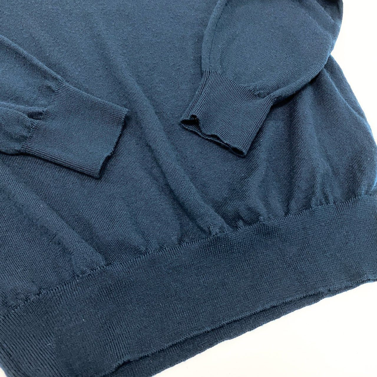 19k10 JOHN SMEDLEY ジョンスメドレー ニットセーター ウールニット ウール100％ トップス Mサイズ ダークグリーン メンズu02t