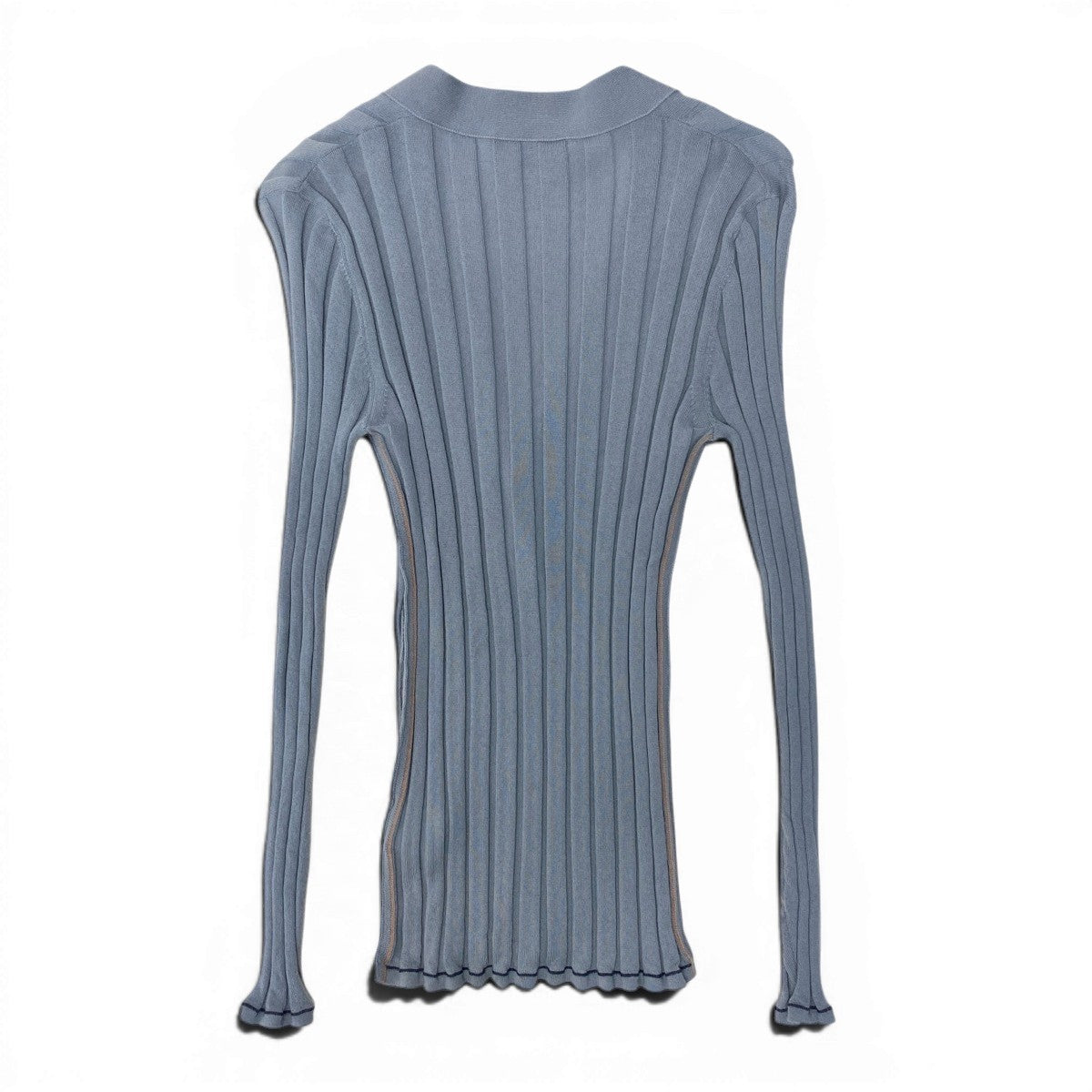 90g24 Lolo Piana ロロピアーナ カシミヤニット リブニット カーディガン サイズ38 ブルーグレー カシミア100％ レディースt18r