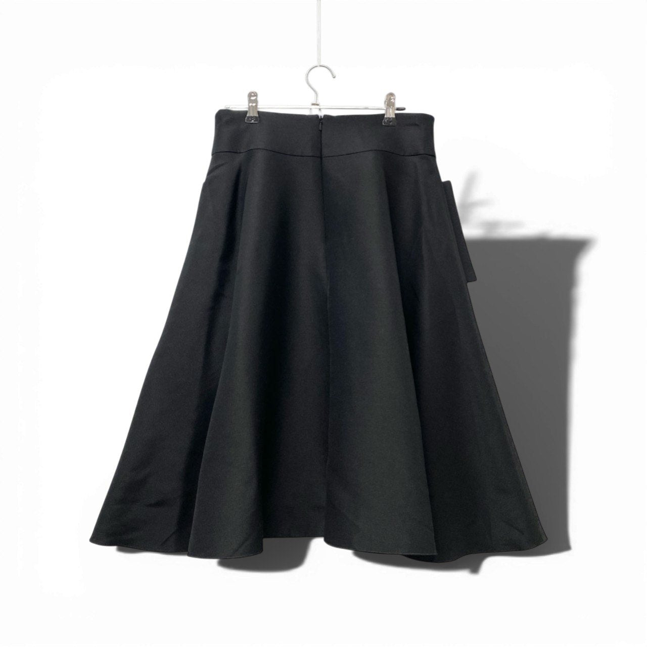 15c3 【未使用タグ付】 FOXEY フォクシー リッチグレー フレアスカート フロントボタン ウールシルク混 レディース 女性服 36558 サイズ40 ブラックu02t