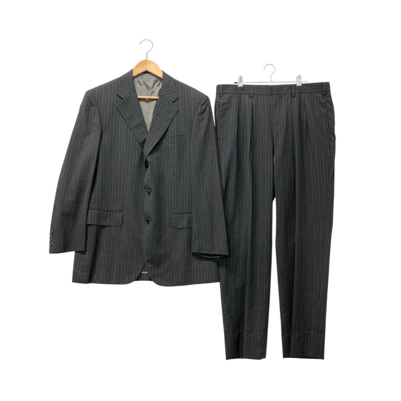 73c13 BURBERRY LONDON バーバリーロンドン シングルスーツ セットアップ ビジネス 175  AB6 ウール メンズu02t