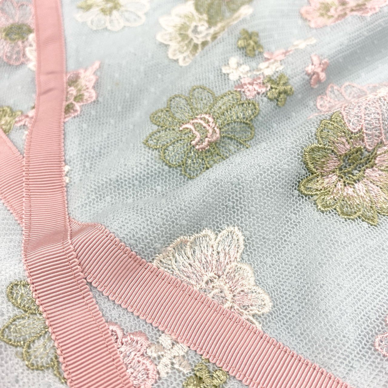 45j10 TOCCA トッカ フラワー刺繍 フレアワンピース フレンチスリーブワンピース 花柄 レース レディース 女性用 6 ライトブルーu02t