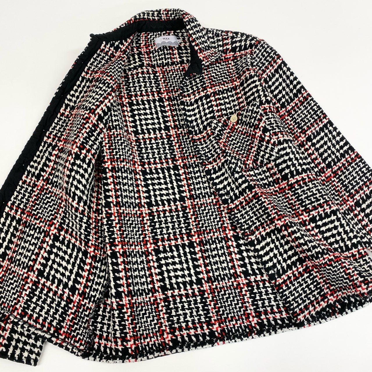 33i25 《美品》WAX LONDON ワックス ロンドン シャツジャケット 長袖シャツ バスケットチェック オーバーサイズ Mサイズ マルチカラー メンズk02i