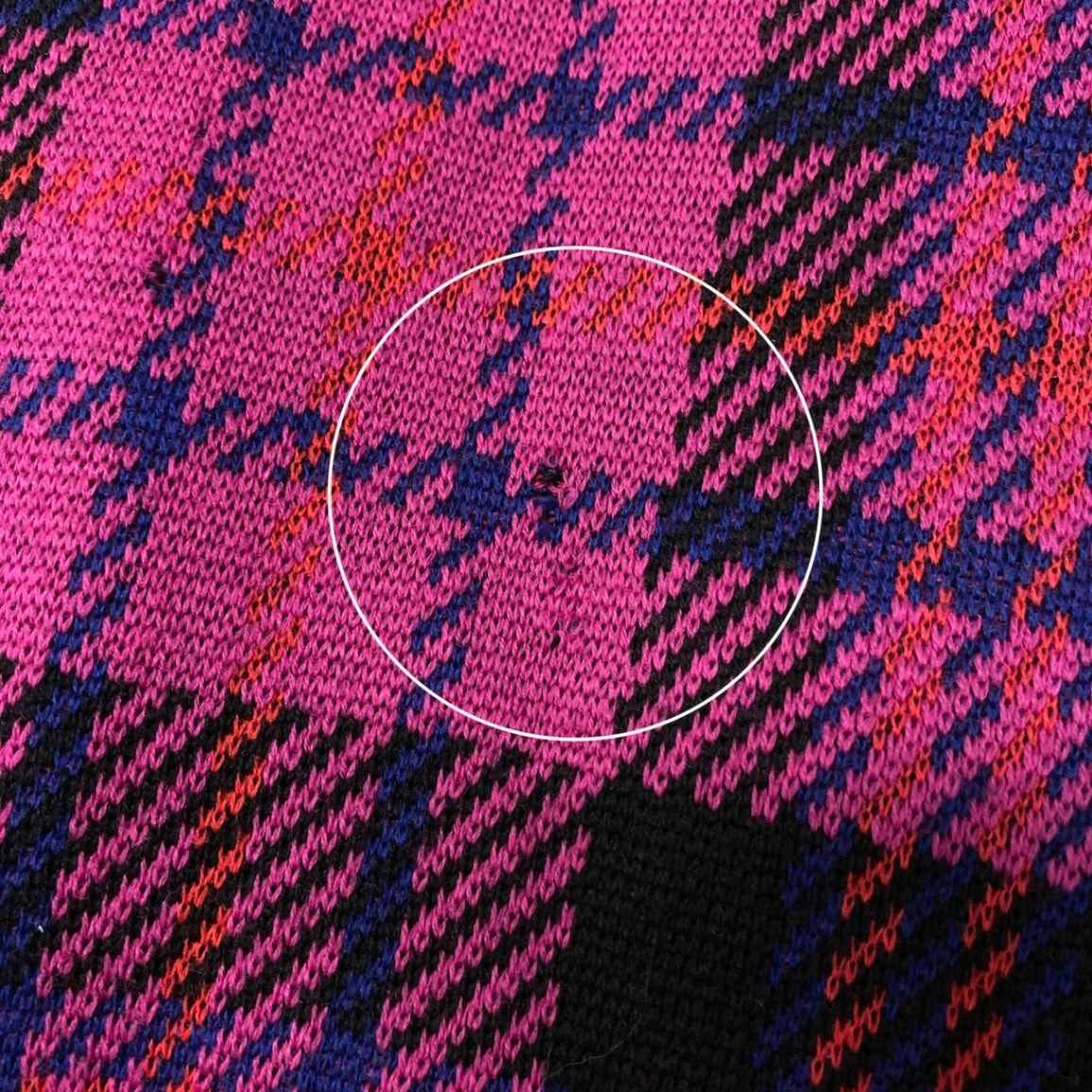 38h31 YVES SAINT LAURENT イヴサンローラン ダブルブレスト チェスターコート ニットコート チェック柄 サイズM マルチカラー ウール100％ レディースo07t