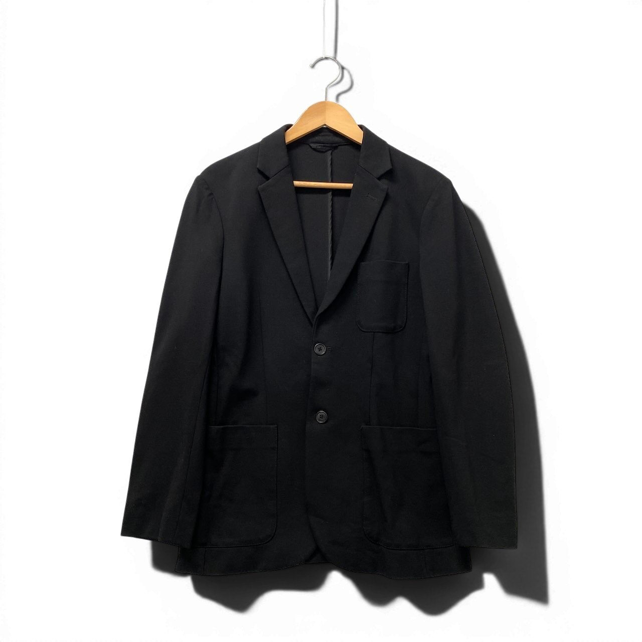 60f17 ARMANI EXCHANGE アルマーニエクスチェンジ テーラードジャケット アンコンジャケット ストレッチ サイズM ブラック メンズ 紳士服o07t