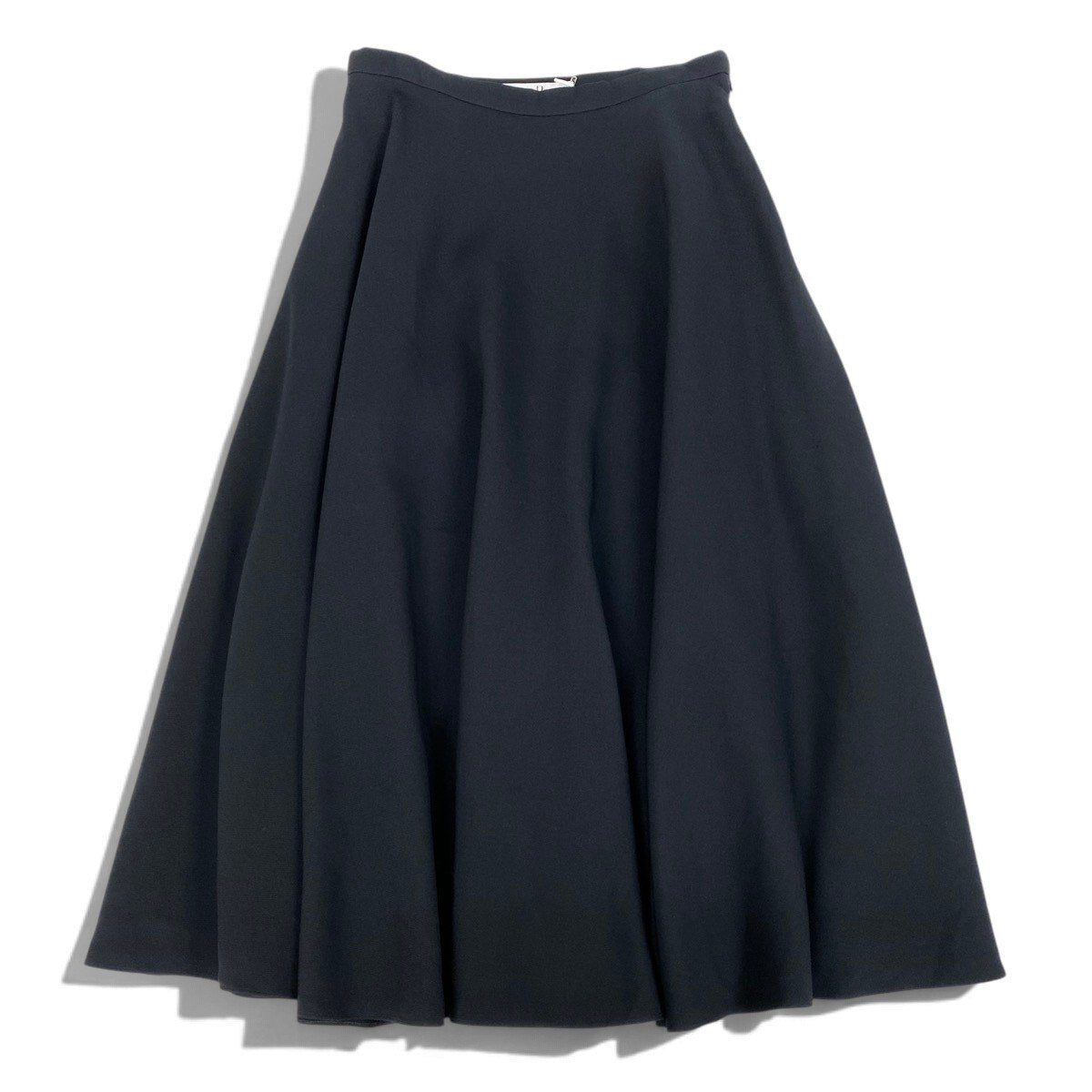 Ej9 Christian Dior クリスチャンディオール 2018aw ウールシルク サイドジップ フレアスカート 841J03A1166 サイズ42 ブラック レディースu02t