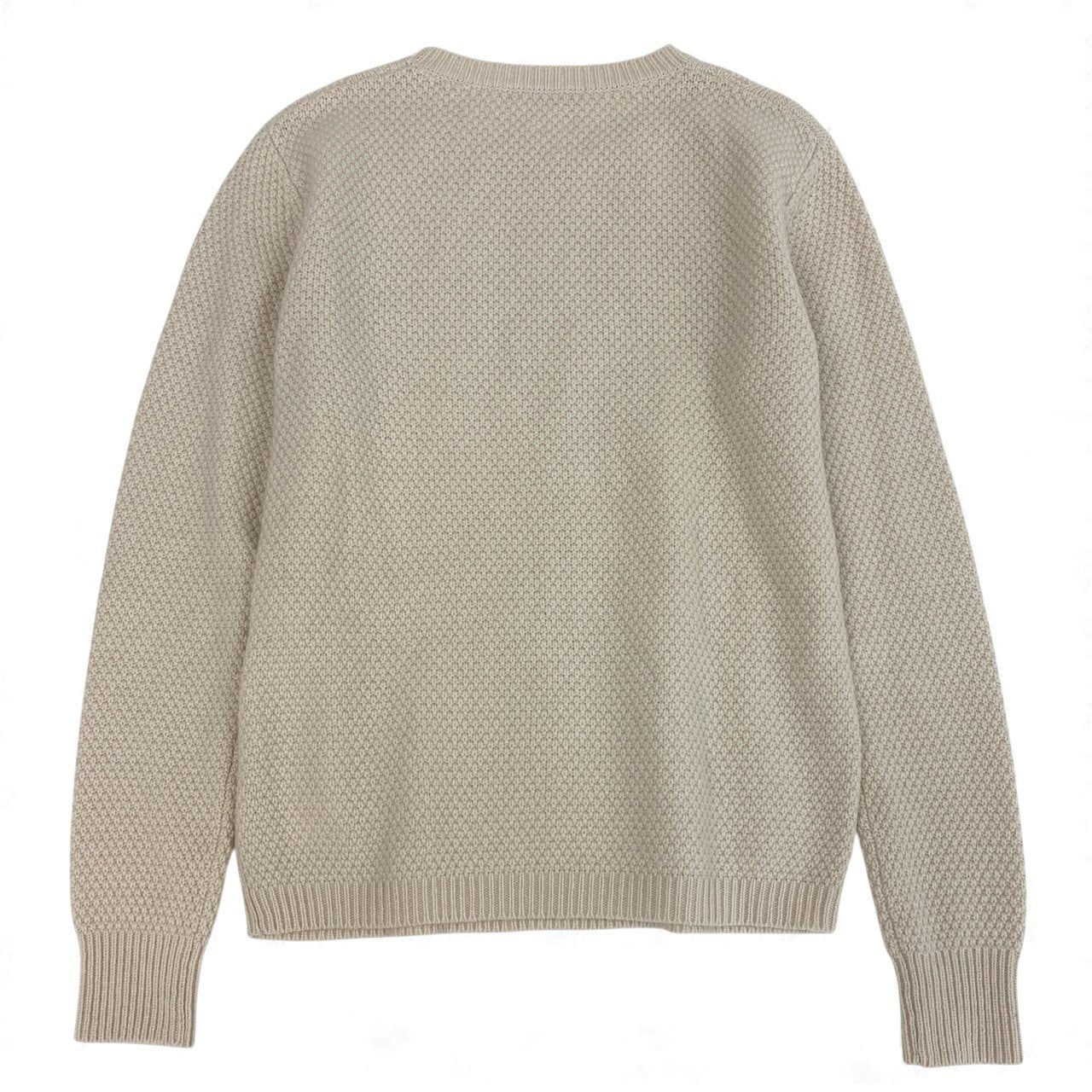 46L8【極美品】MaxMara マックスマーラ ケーブルニット ニットセーター ロングスリーブ カシミヤ混 トップス Sサイズ アイボリー レディースk02i