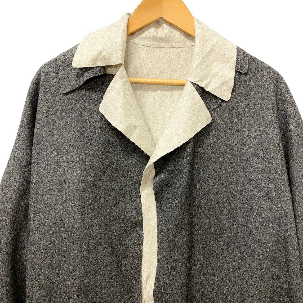 29e18 【美品】DUSAN ドゥサン カシミヤロングコート レイヤードコート イタリア製 XSサイズ グレー カシミヤ100％ メンズ 男性用u02t