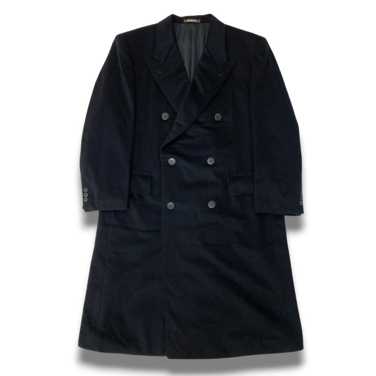 20c24 GIVENCHY ジバンシー ピーコート ロングコート カシミヤコート アウター ブラック カシミヤ100％ メンズ 男性用o07t