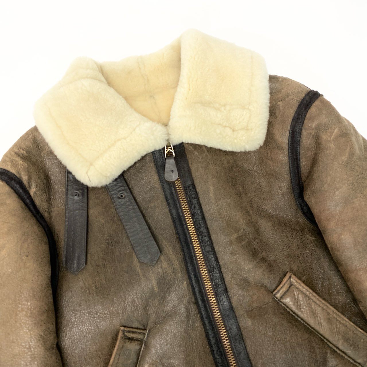 52c14 AVIREX アヴィレックス B-3 フライトジャケット ムートン 33H5595 32 ブラウン Flight Jacket アメカジt18r