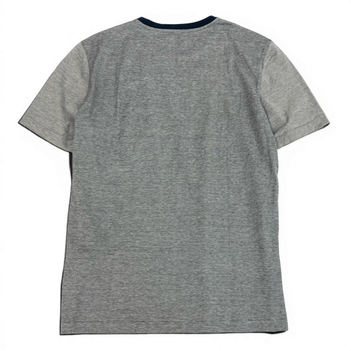 84e29【美品】 LOUIS VUITTON ルイヴィトン クルーネック 半袖Tシャツ 袖切替 バイカラー LVロゴ刺繍 カシミヤ混 サイズS グレー系 メンズ 紳士服u02t