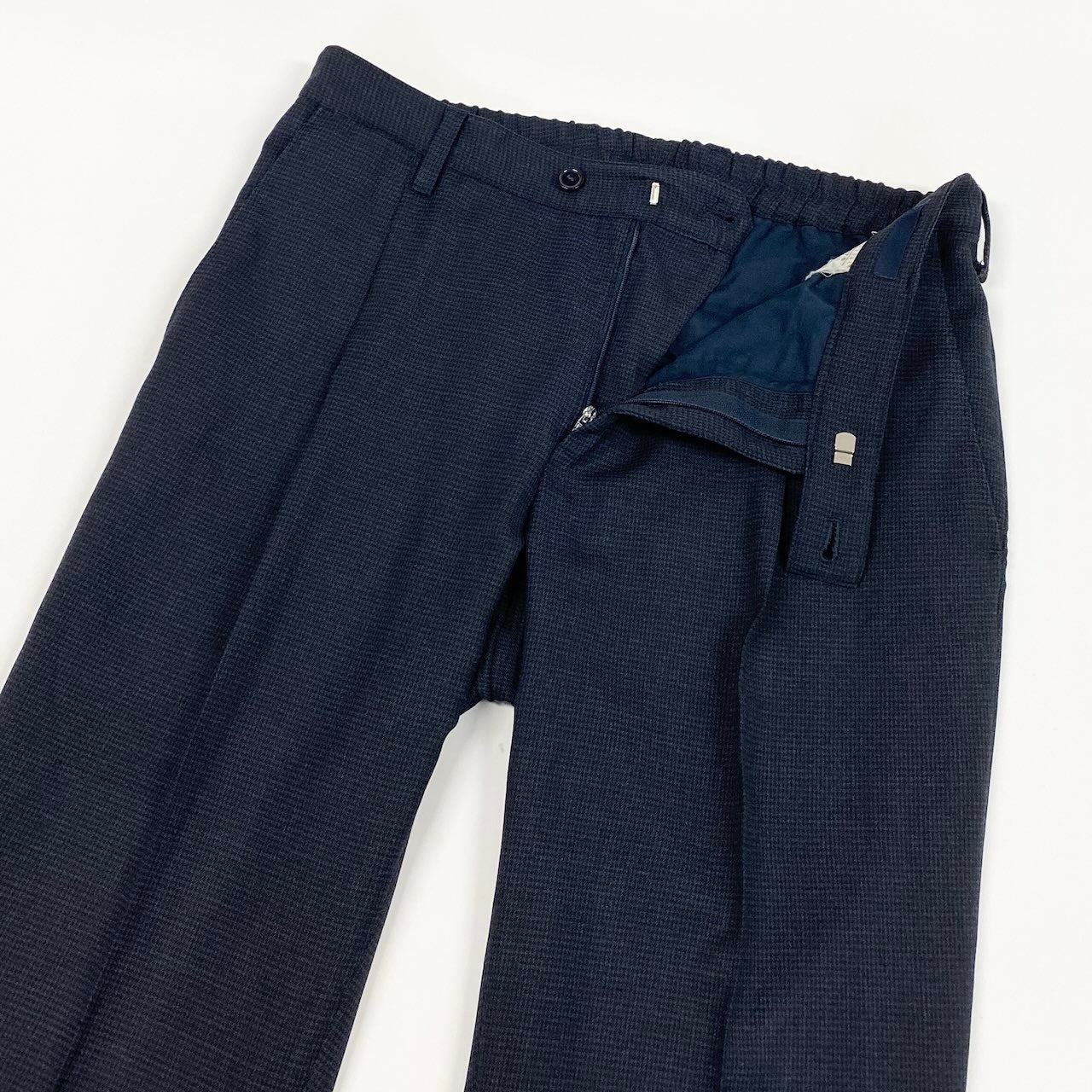 65d16 LARDINI ラルディーニ イージーウェア トラベラースーツ シングル 3B 伸縮ストレッチ ウエストゴム SU.507-A SU.507-B サイズ44 ネイビー メンズ 紳士服u02t