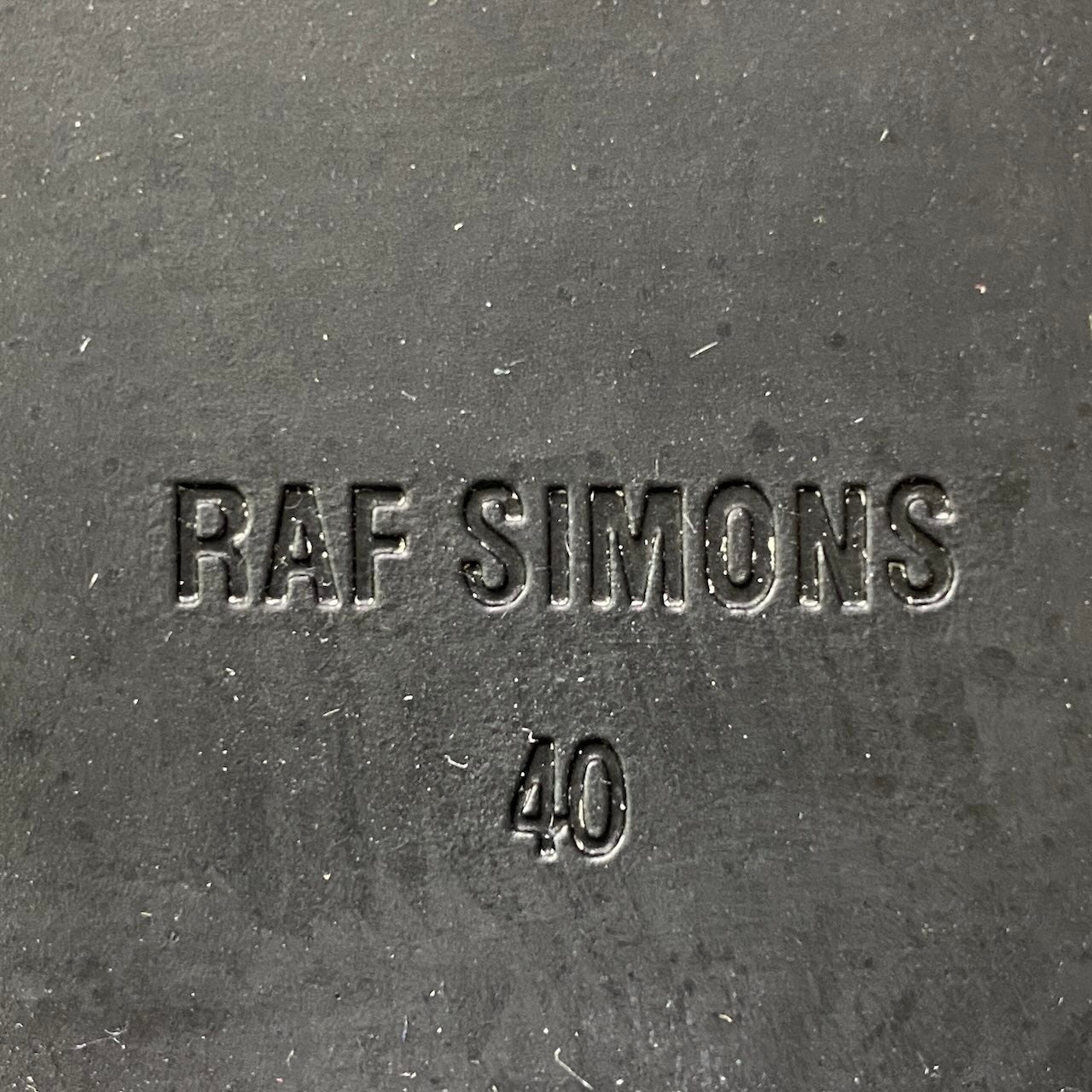 4e21 RAF SIMONS ラフシモンズ RUNNER SOLARIS-22 LOW ナイロン スエード切替 スリッポン メンズ 男性用 箱付き 40 ブラックo07t