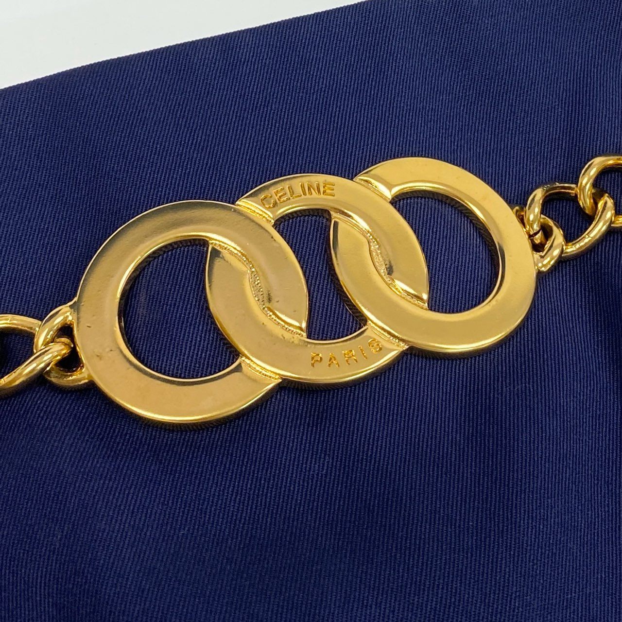 4a4 Vintage Celine ヴィンテージ セリーヌ Gold Hardware ゴールド金具 リングチェーン Skirt ひざ丈スカート Size 40 レディース 女性用k02i