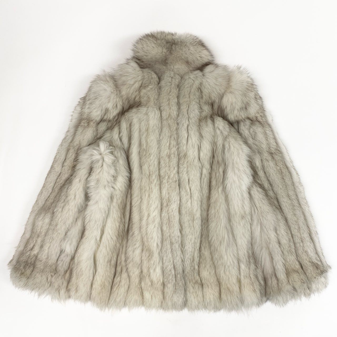67b16 ブルーフォックス ファーコート サイズF ホワイト 本毛皮 Blue Fox Fur Coat リアルファーt18r