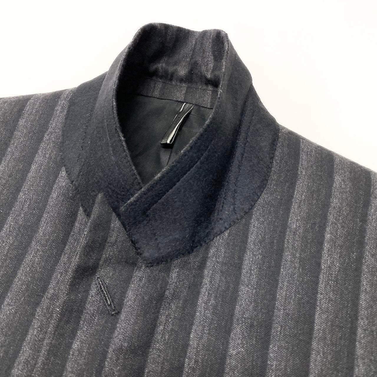 13f15 Dior HOMME ディオール オム 2004年AW エディ期 グラデーションストライプ テーラードジャケット サイズ46 ブラック グレー ウール100％ メンズ 紳士服u02t