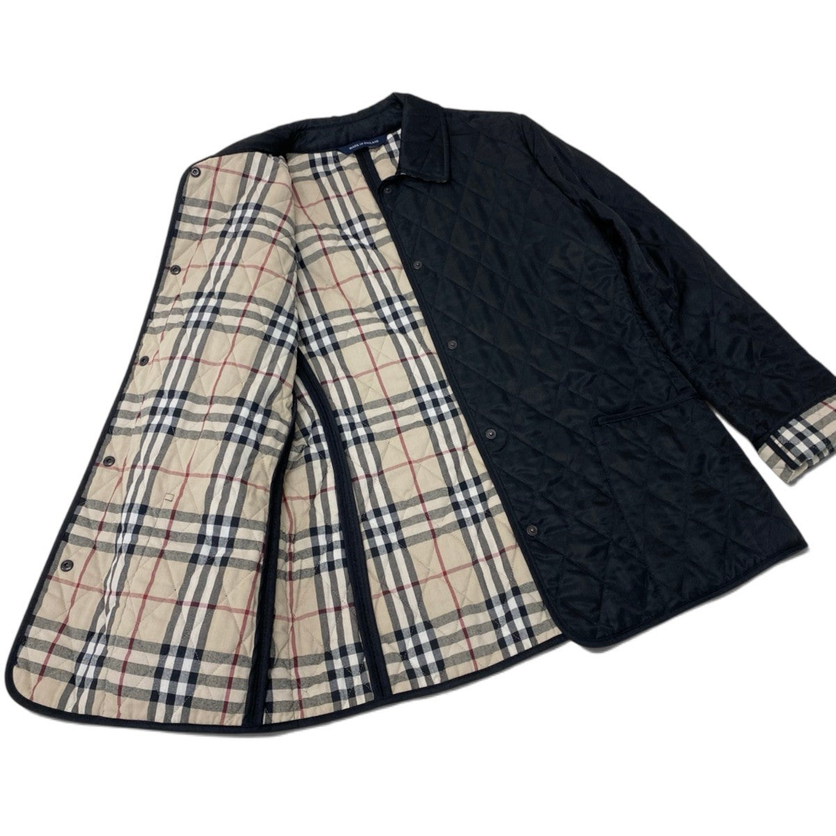 11i30 BURBERRY LONDON バーバリー ノバチェック キルティングジャケット ブラック Nova Check Quilting Jackett18r