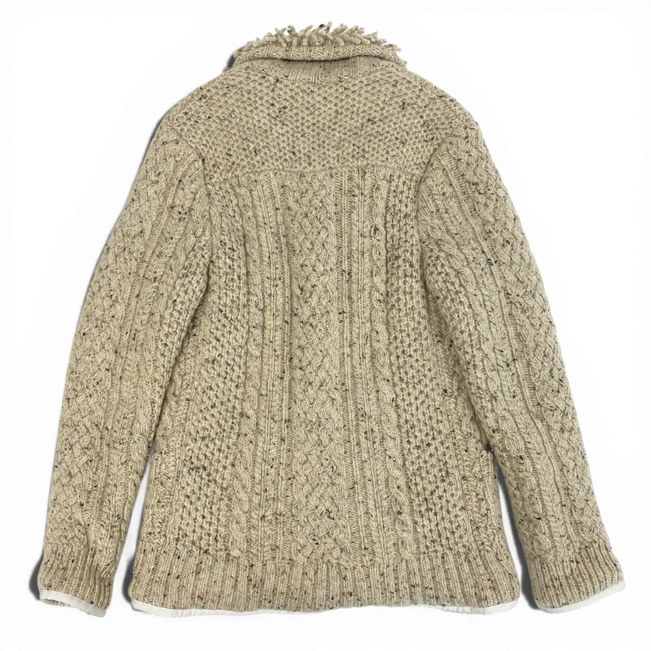 10d3 sacai サカイ コルクボタン ニットジャケット ハーフコート メンズ 紳士服 12-00302M サイズ２ ベージュ ウール100％u02t