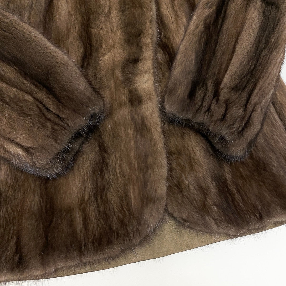 55g14 mario valentino マリオ ヴァレンティノ パステルミンク ミンクコート セミロング デザインコート F ライトブラウン ミンクファー Mink Fur Coatu02t
