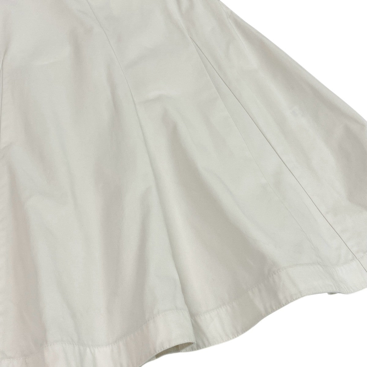 Ee28 JIL SANDER ジルサンダー 22ss フレア ロングスカート JSPU350506 サイズ32 ホワイト コットン100％ レディース 女性服u02t