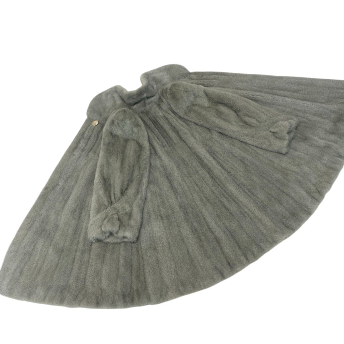 58i24 OSFUR SAGA MINK ROYAL サガミンク ロイヤル 染めミンク ロングコート 丈約100cm サイズF グリーン 最高級本毛皮 Dyed Mink Fur Long Coatt18r