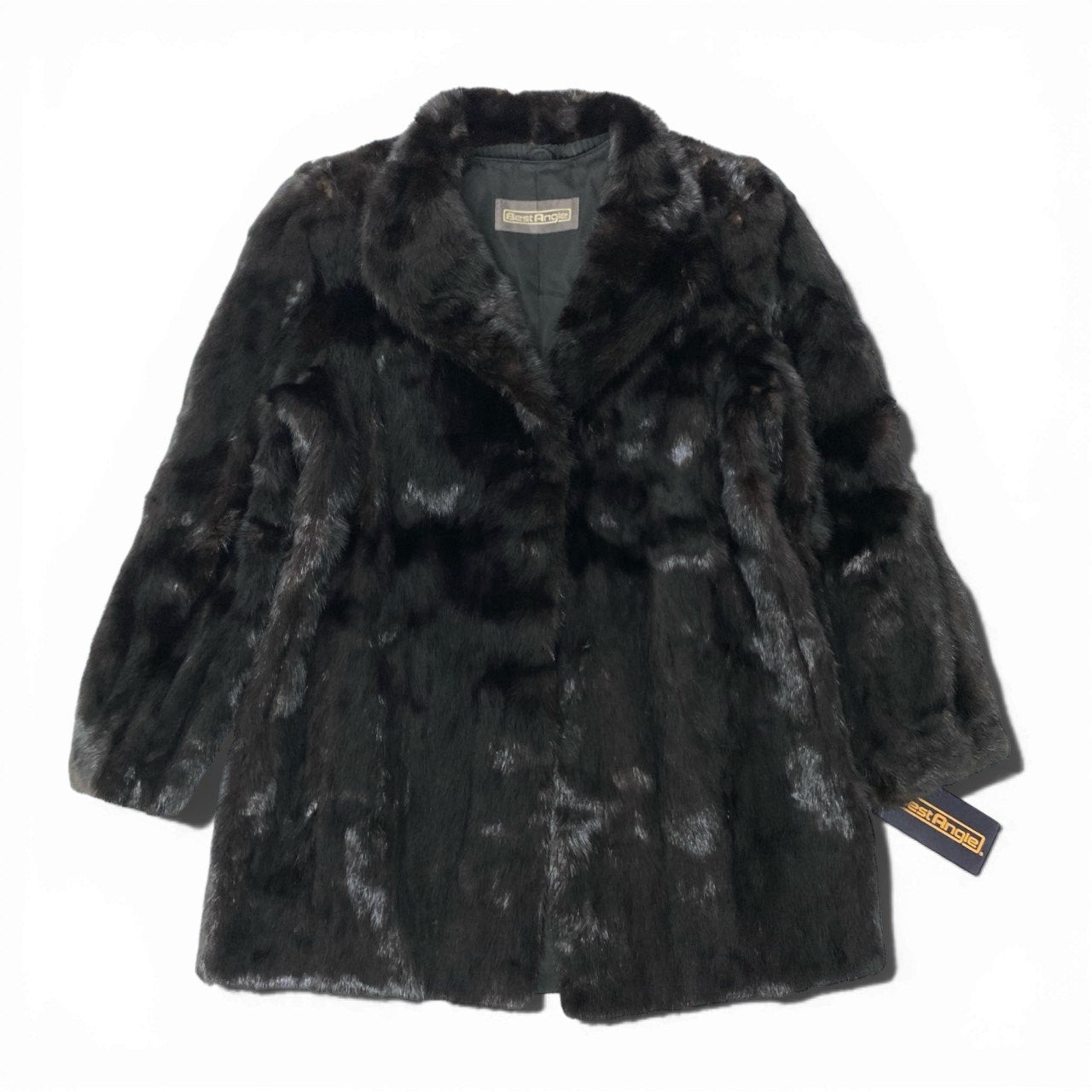 25c14 《タグ付》 Best Angle ダークミンク ファーコート サイズ9 ブラックブラウン 本毛皮 Dark Mink Fur Coatt18r