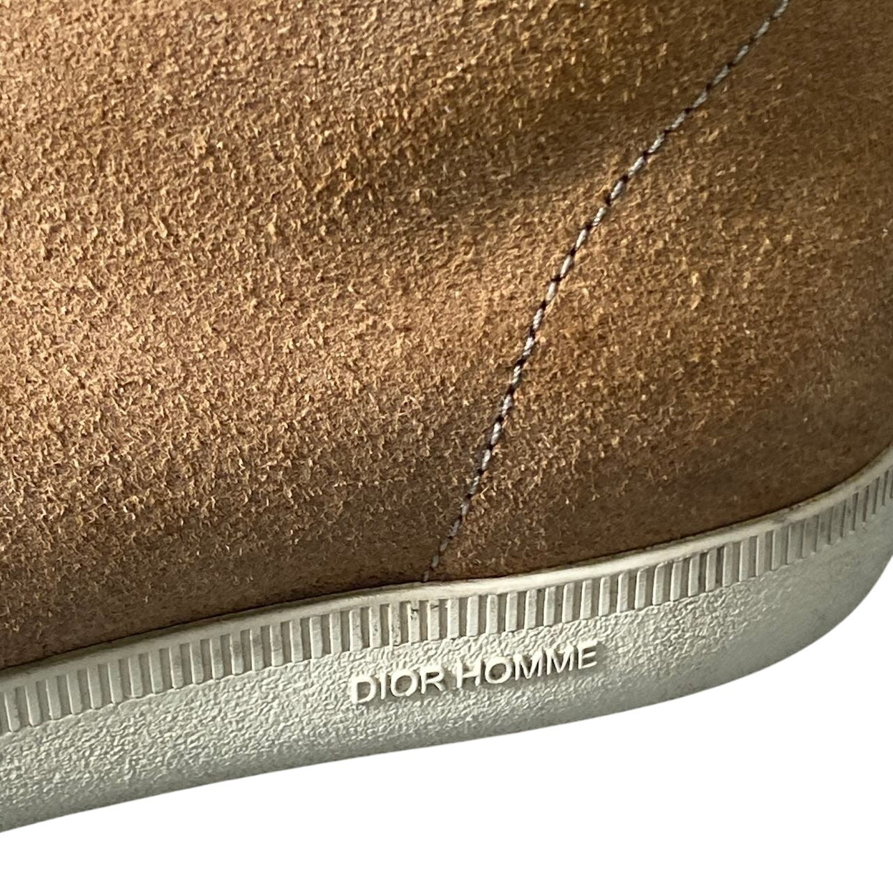1h11 DIOR HOMME ディオールオム 2010年 クリスヴァンアッシュ期 ハイカットスニーカー 40 ブラウン スエードレザー メンズu02t
