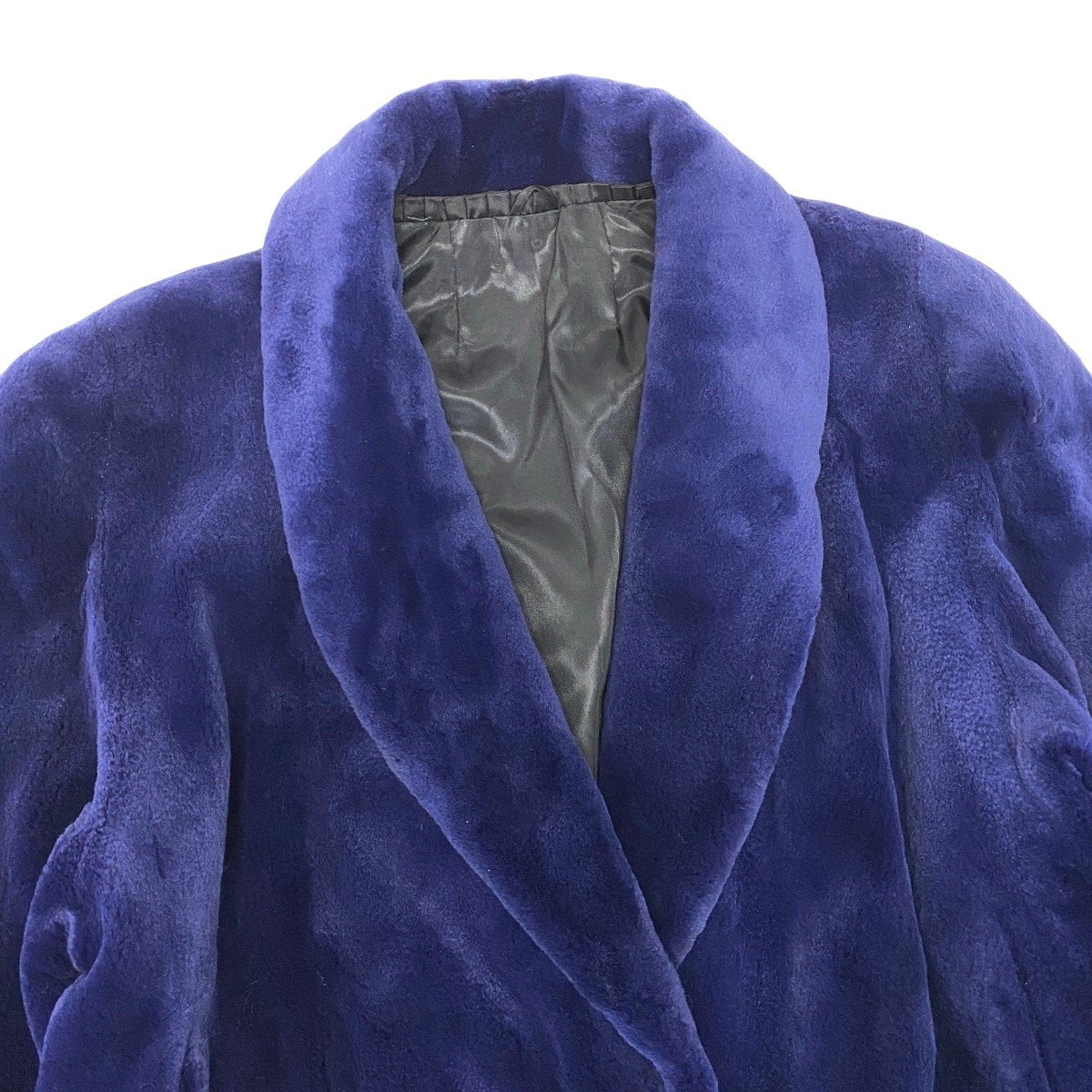 2h8 染め シェアードミンク ショートコート サイズF パープル 本毛皮 Shared Mink Fur Coatt18r