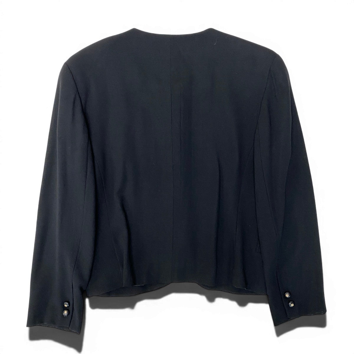 91g24 BALENCIAGA バレンシアガ ノーカラージャケット BBロゴボタン アウター 9サイズ ブラック レディース 女性用u02t