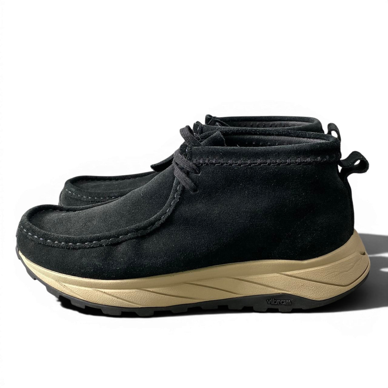 4e21 CLARKS クラークス ワラビーエデン スエードレザーブーツ モカシン ハイカットシューズ メンズ 男性用  11-32-0365-100-19-20 7 1/2 ブラック 箱付きo07t