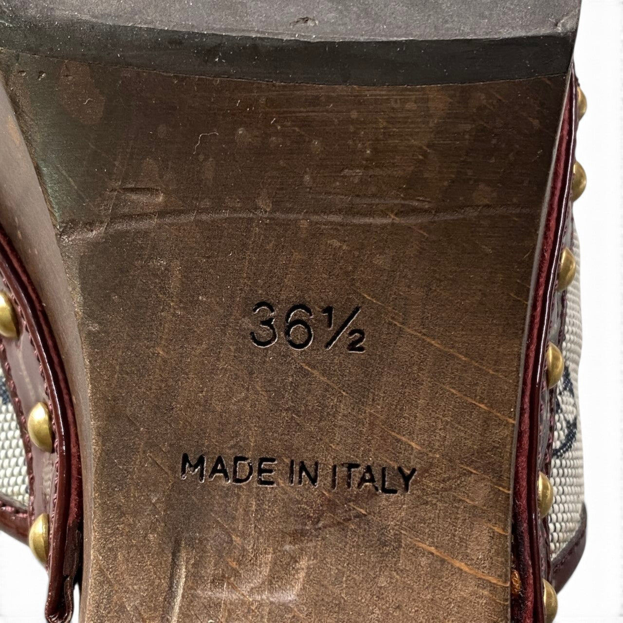 h20 LOUIS VUITTON モノグラムミニ ビジューウッドサンダル 36 1/2サイズ レディース 女性用k02i