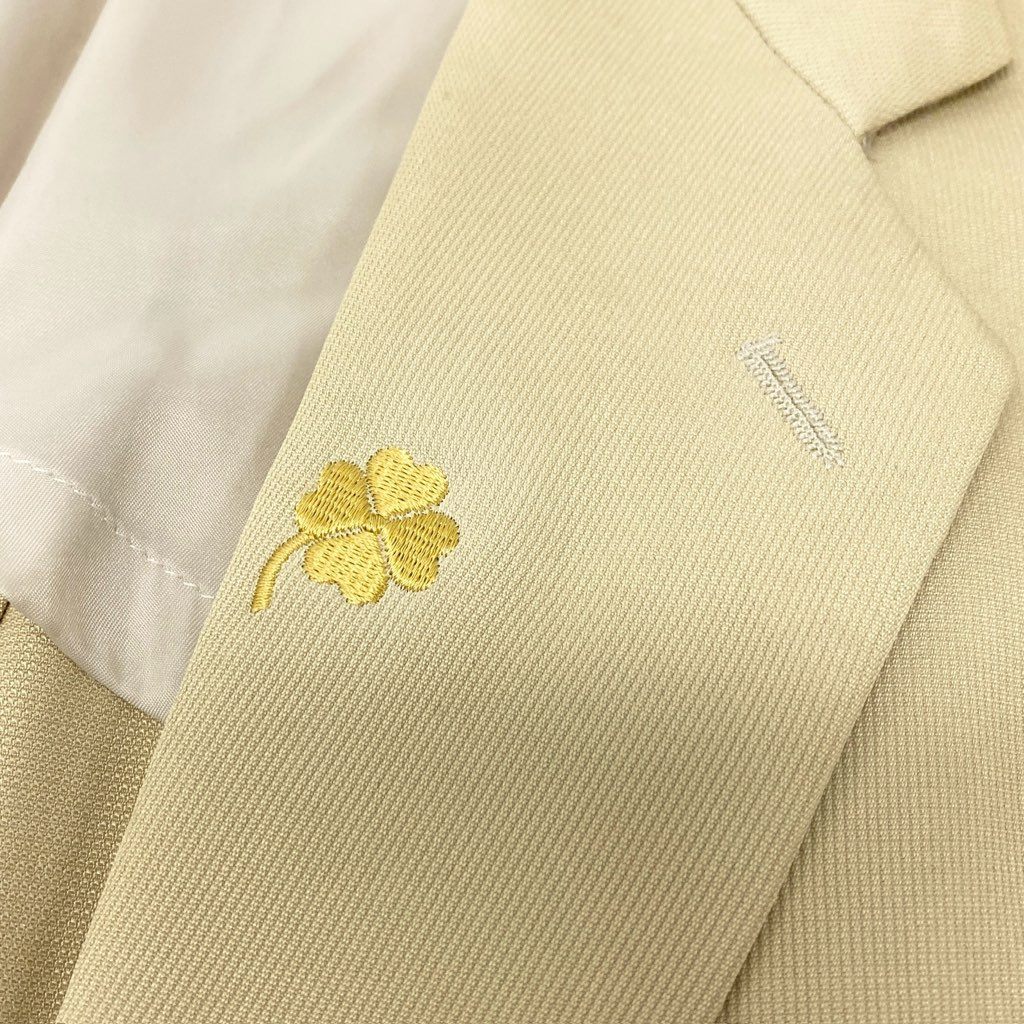 40l25 Papas パパス テーラードジャケット サマージャケット M ベージュ シルク100 メンズu02t