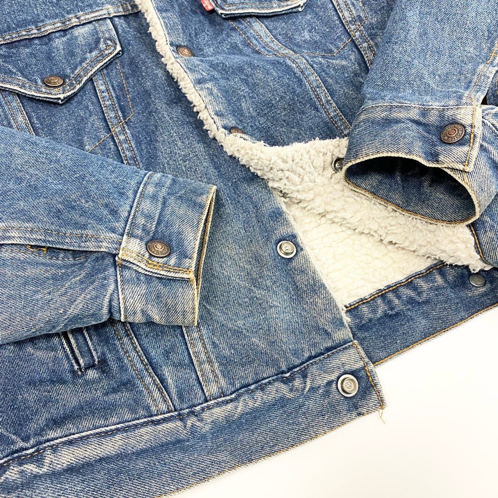 11l24 Levi`s リーバイス 96年製 90`s デニムボアジャケット USA製 vintage 706080216 38R インディゴブルー メンズ 紳士服o07t