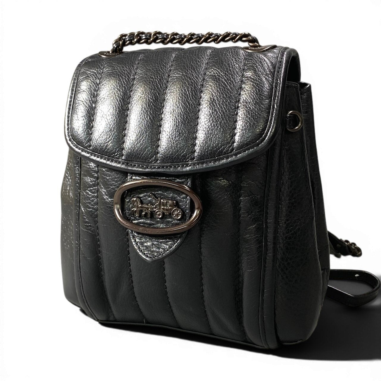 g9 COACH コーチ チェーンミニリュック  Chain Mini Backpack 79243 ブラック Blackt18r